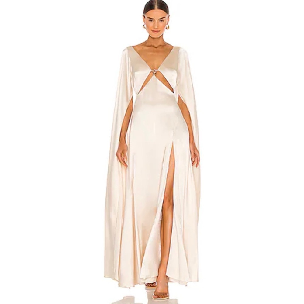 Cult Gaia 100% silk Shaine Gown in Quartz NEW